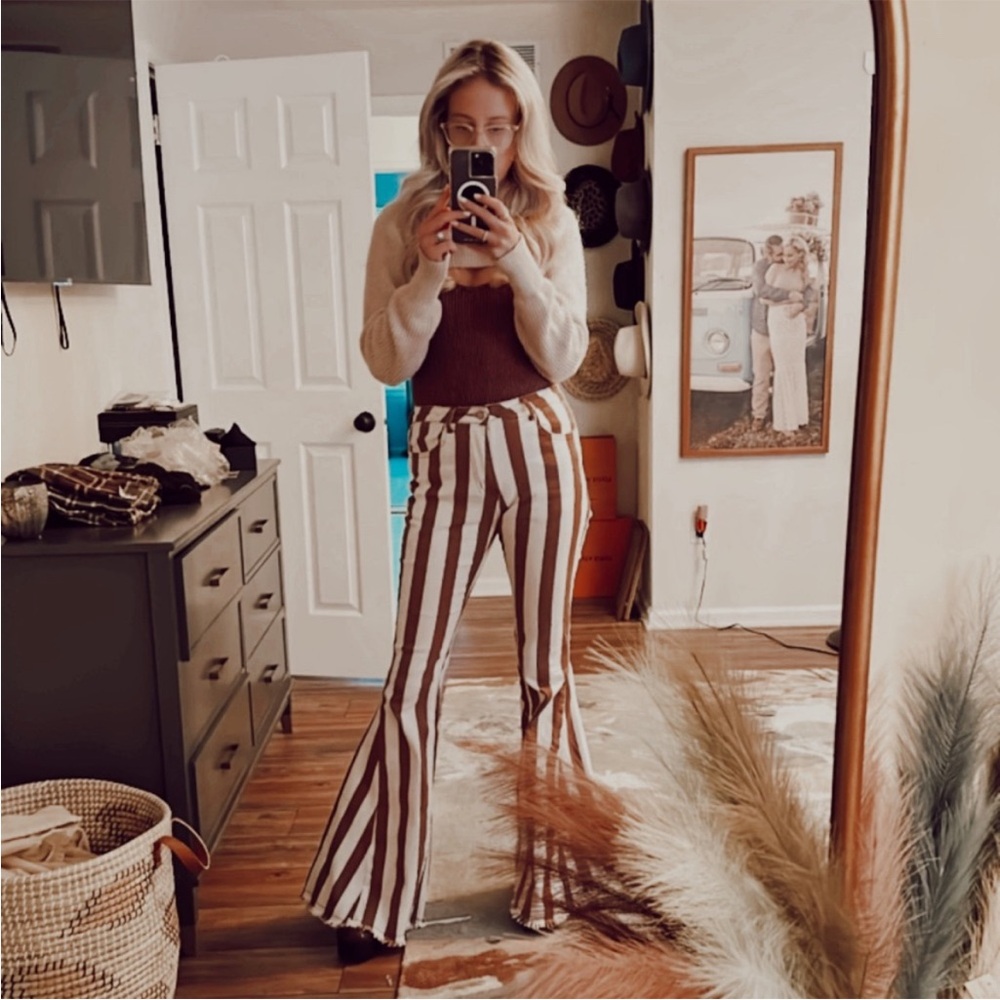 Striped Flare Pants
